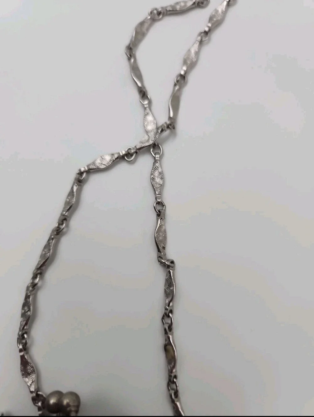Vintage German Silver Mesh Evening Purse Chainmail Bag Ornate Frame Necklace